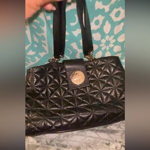 Kate Spade Black Elena Astor Court Quilted Leather Shoulder Bag EUC timeless